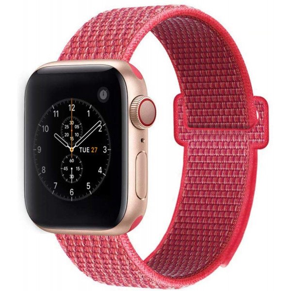 Wholesale Loop Woven Strap Wristband Replacement for Apple Watch Series 7/6/SE/5/4/3/2/1 Sport - 40MM / 38MM (Hot Pink)